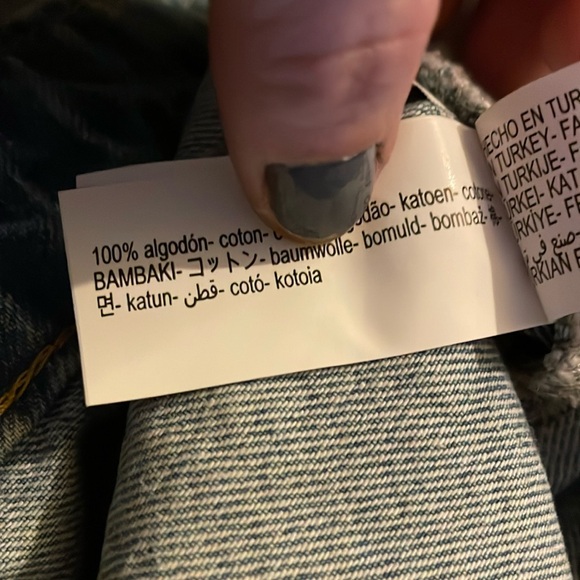 Zara denim jumpsuit with button front flare ankle - Picture 9 of 10